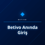 Betivo anında giriş mobil ekranını gösteren bir akıllı telefon