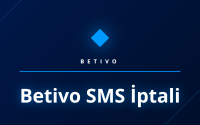 Betivo SMS iptali işleminin adımlarını gösteren rehber görseli.