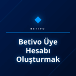 Betivo üye hesabı oluşturmak için dizüstü bilgisayarda kayıt formu.